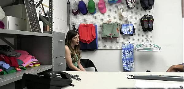  Natalie Brooks is interrogated by the security officer and he learns that she has an accomplice in stealing money from the store, and she must obey the officer to get out.